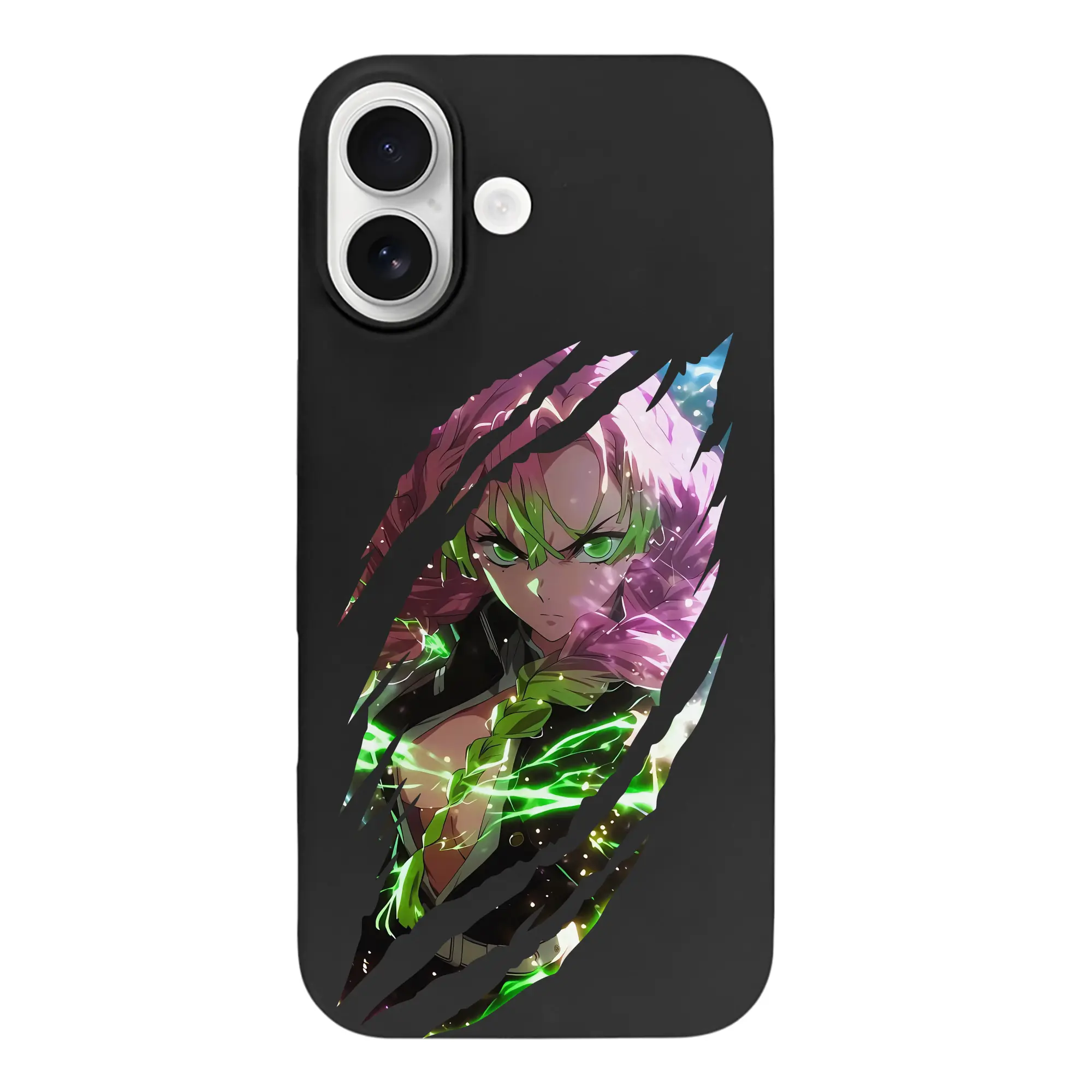 鬼滅の刃 グッズ,甘露寺 蜜璃 - iPhone 17 シリーズ シリコンケース 薄型 耐衝撃 指紋防止 ソフトタッチカバー 精密フィット 傷防止 保護ケース iPhone 17/17 Air/17 Pro/17 Pro Max 対応